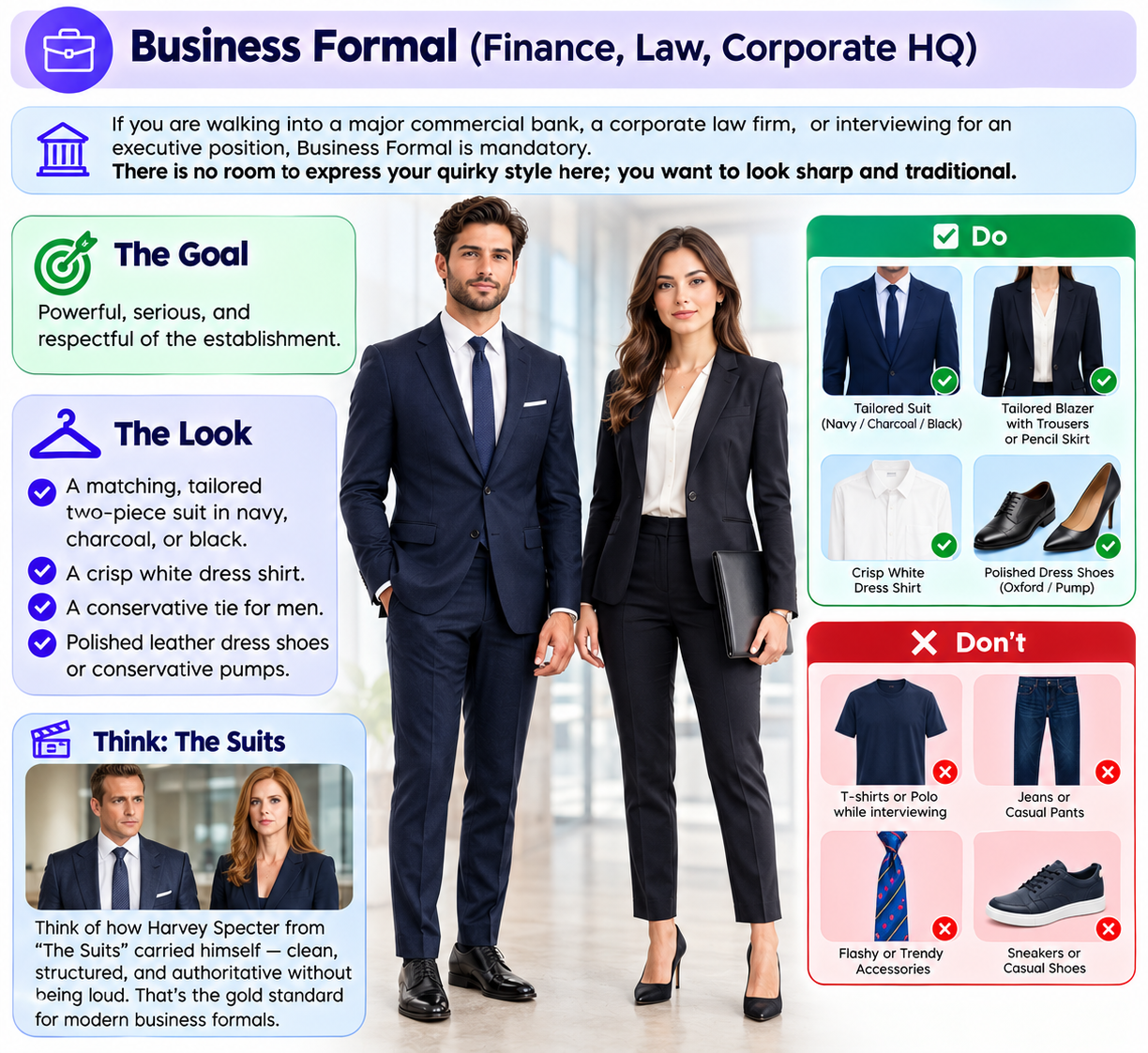 What to Wear to an Interview for Finance, Law, Corporate HQ