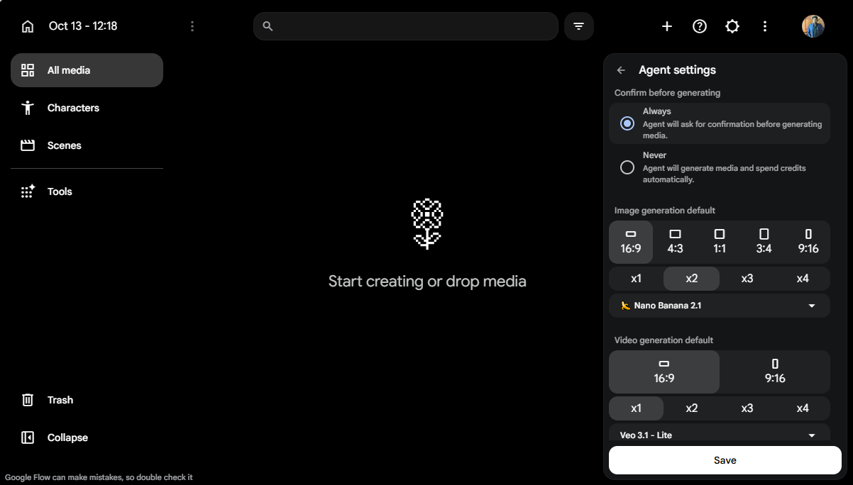 Google Flow Canvas